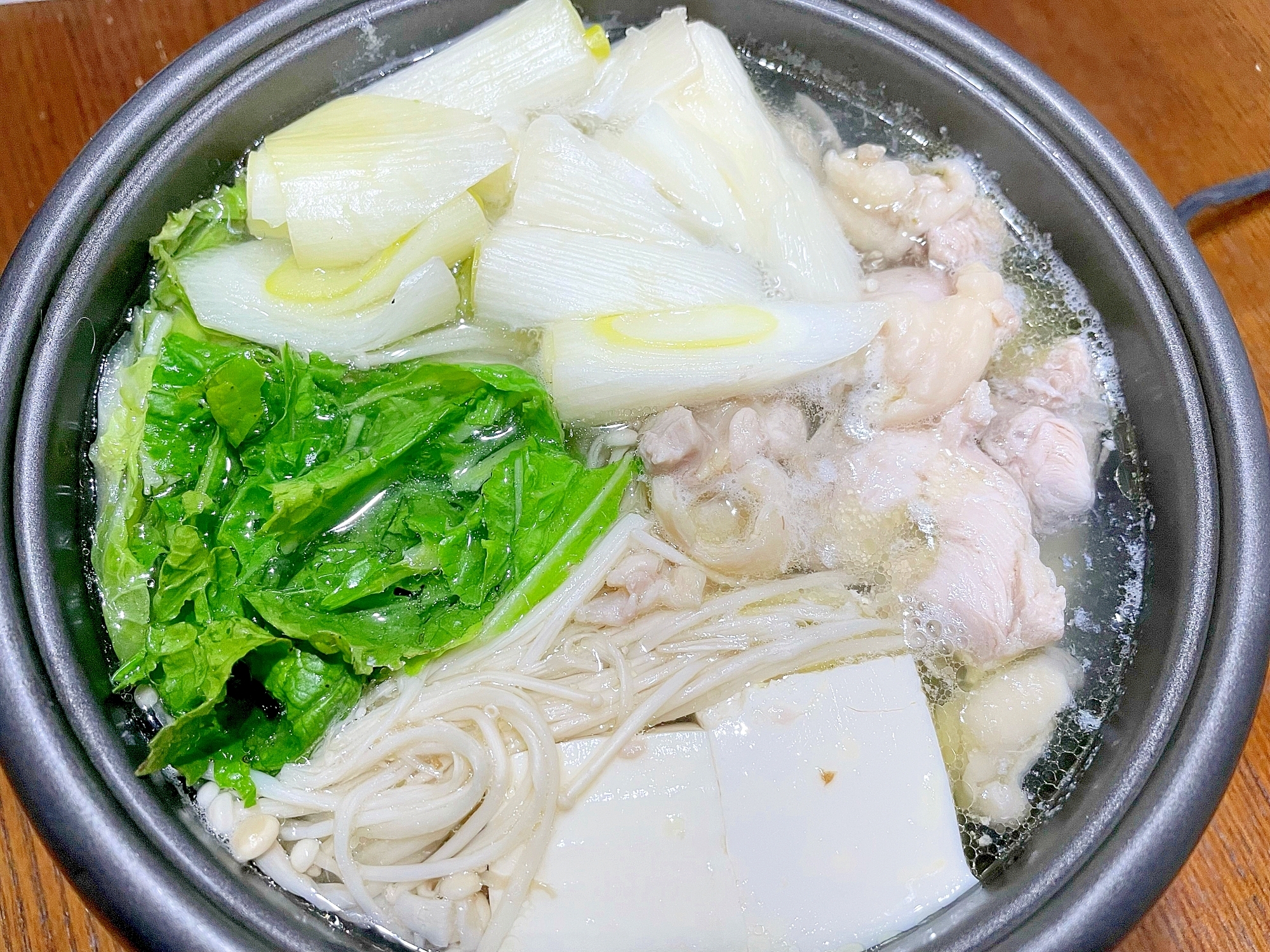 鳥肉と豆腐の水炊き