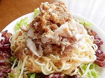 ごまだれの豚しゃぶ冷製パスタ