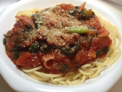 野菜たっぷりのパスタでおいしかったです♪