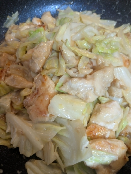 鶏むね肉と春キャベツのポン酢炒め