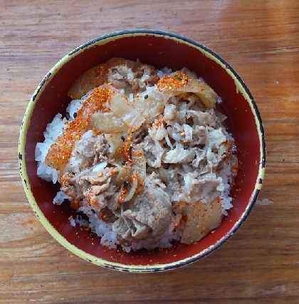 ビリッとネギ乗せレトルト牛丼