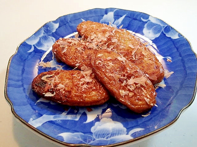 さつま揚げの麺つゆマヨ焼き