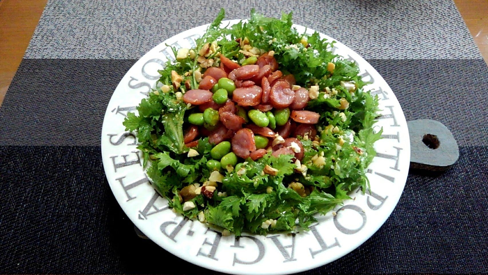 4種のナッツわさび菜と枝豆ウインナーのオイルサラダ レシピ 作り方 By かんたんれぴこ 楽天レシピ 4種のナッツわさび菜と枝豆ウインナーのオイルサラダ レシピ 作り方 By かんたんれぴこ 楽天レシピ