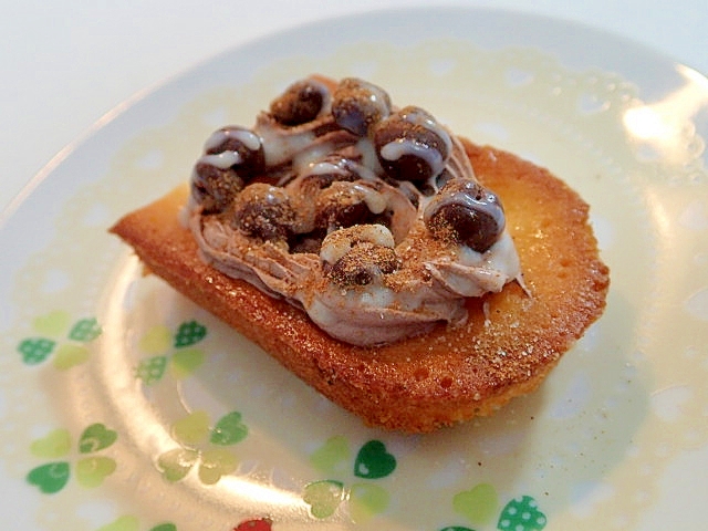 チョコホイップと麦チョコのベイクドチーズケーキ