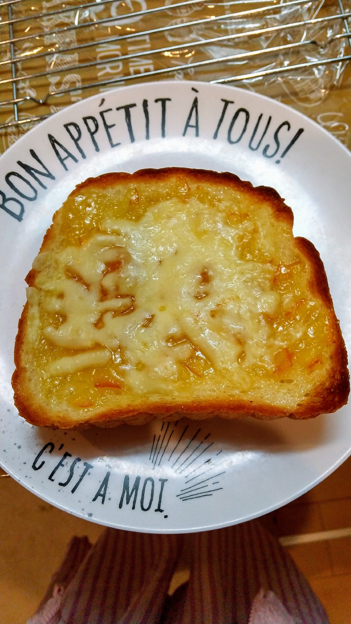 マーマレードチーズトースト(*^^*)