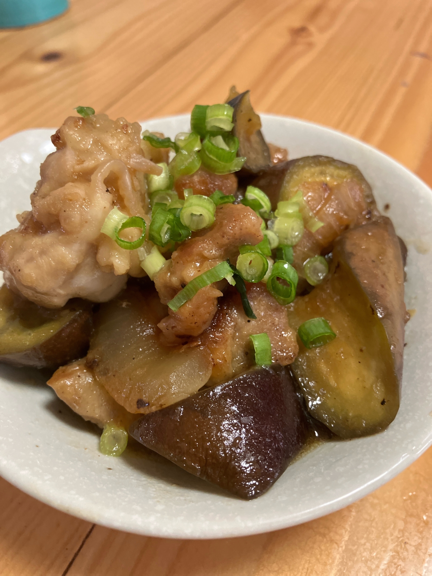 鶏肉と茄子の生姜焼き