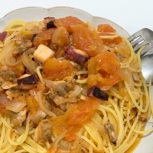 トマト缶無し アサリとタコのトマトパスタ レシピ 作り方 By Isd34 楽天レシピ トマト缶無し アサリとタコのトマトパスタ レシピ 作り方 By Isd34 楽天レシピ