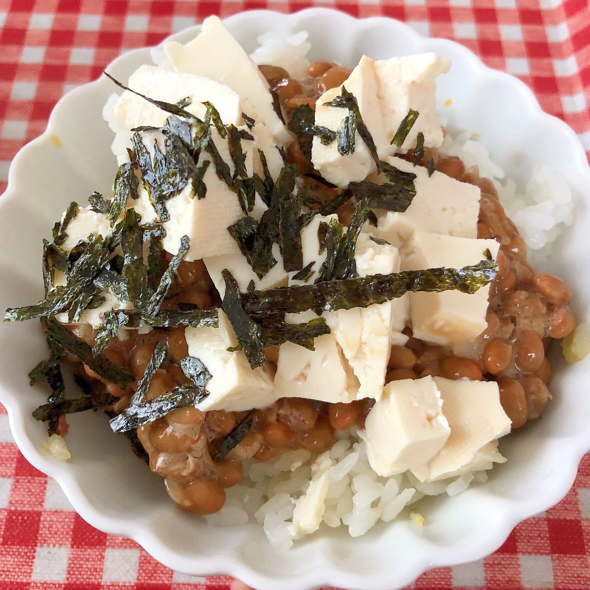 豆腐と納豆ご飯☆彡