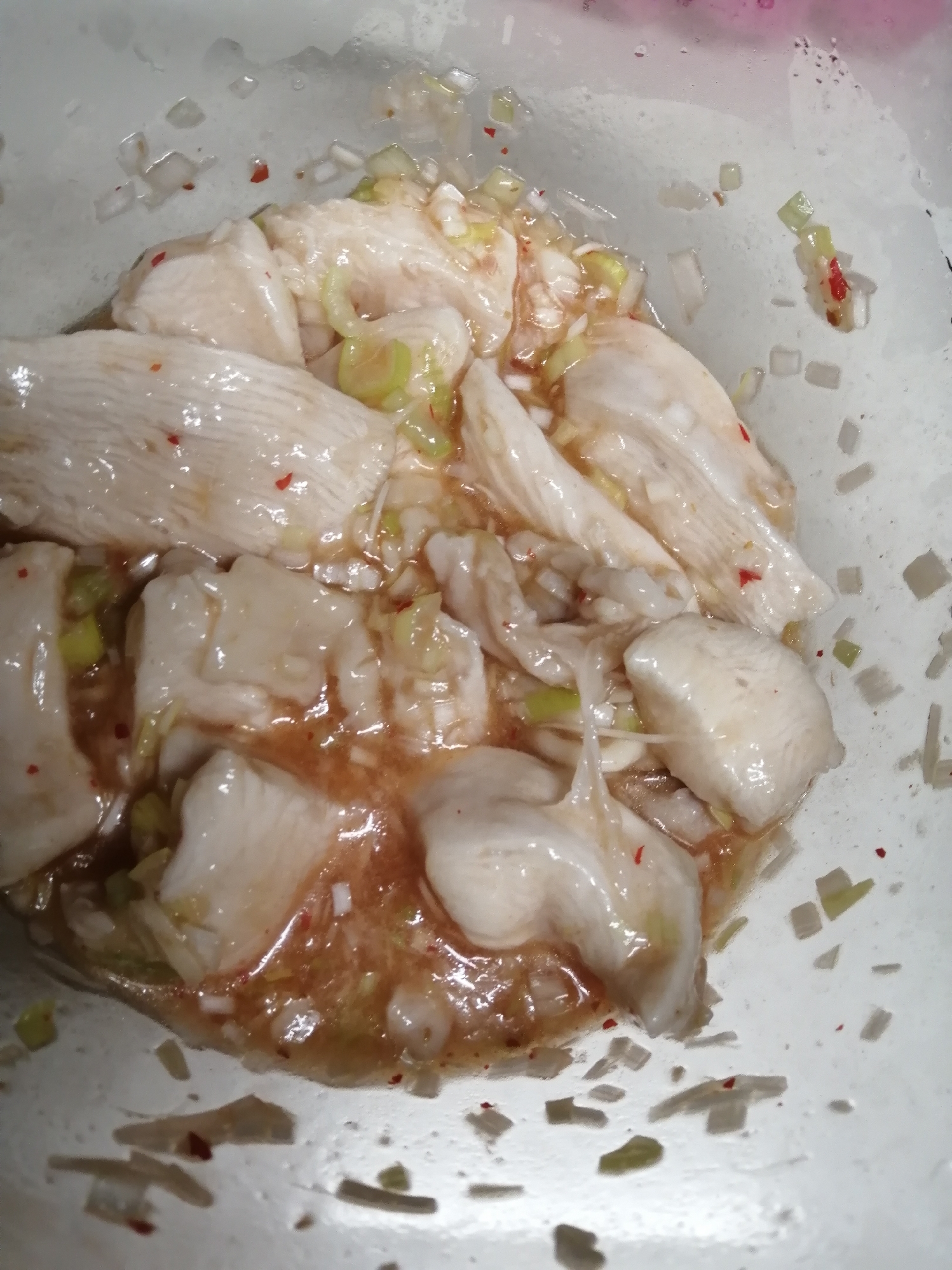 ★豆板醤の旨辛たれのよだれ鶏☆