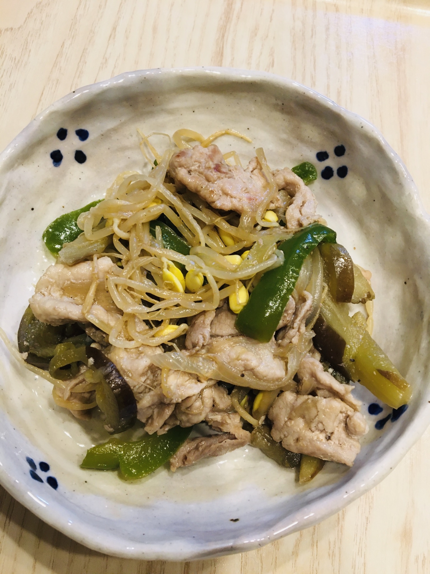 豚肉大豆もやし炒め