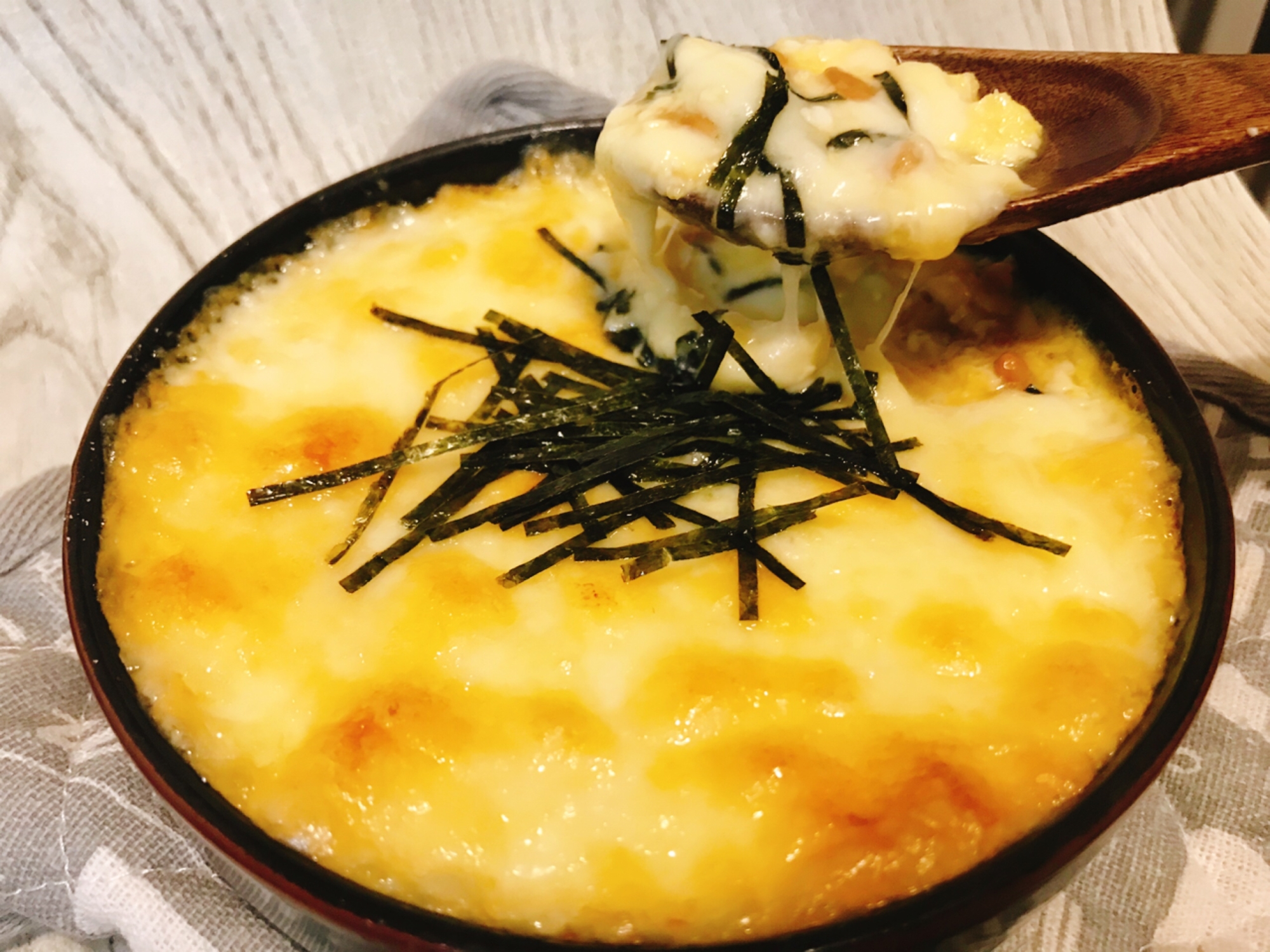 納豆のふわふわチーズ焼き