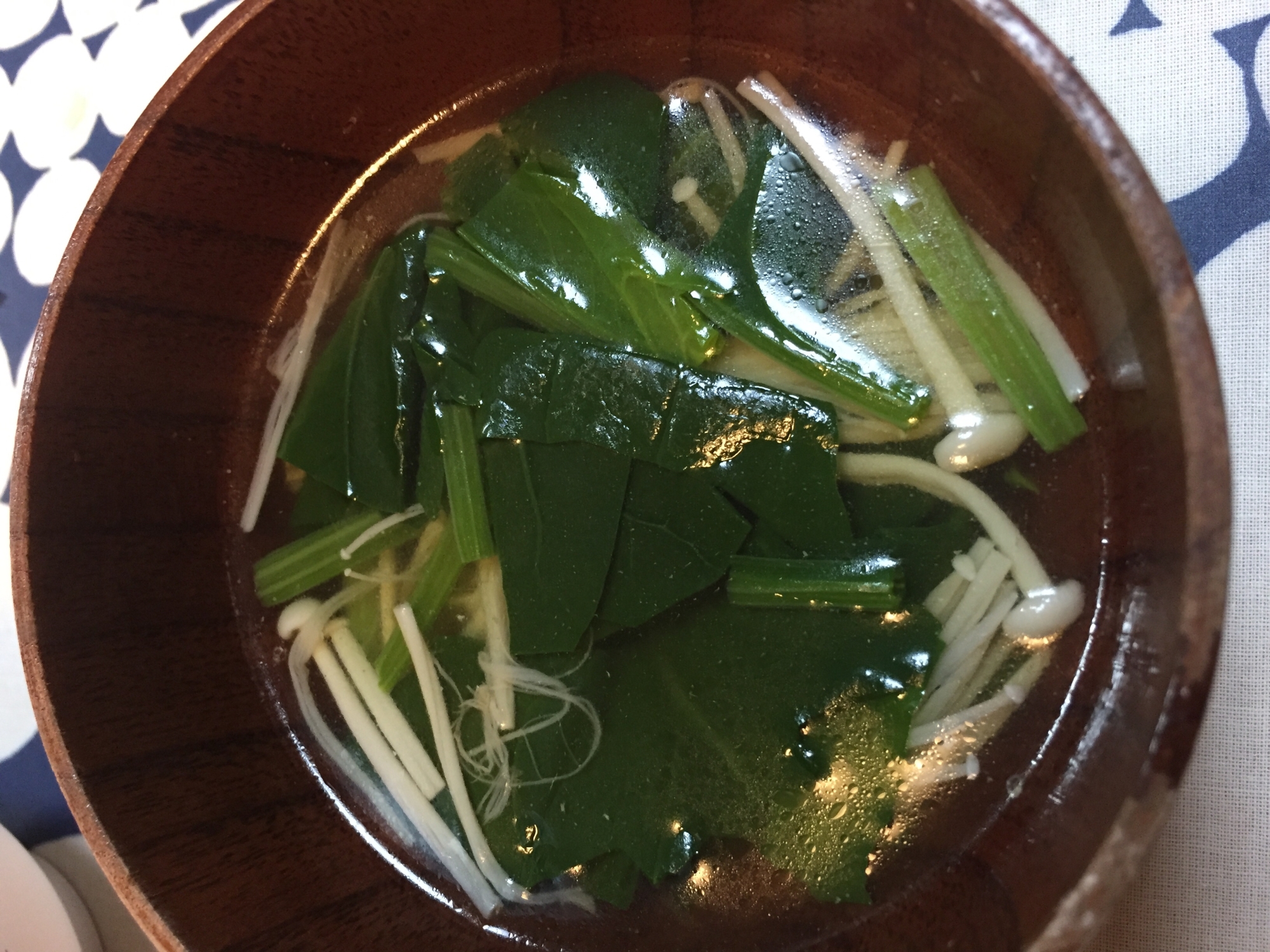 えのきとほうれん草のおすまし