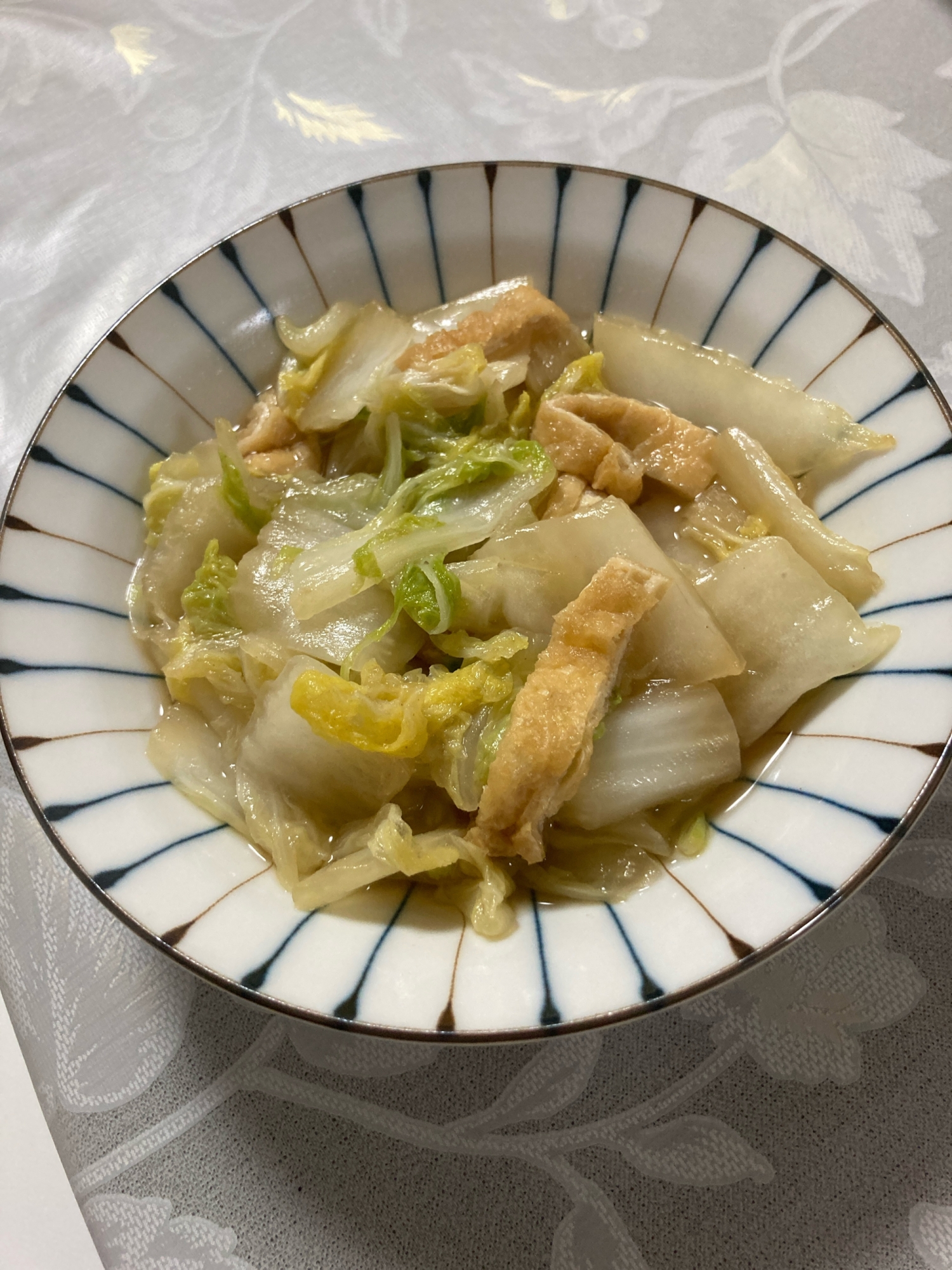 白菜とお揚げの炒め煮