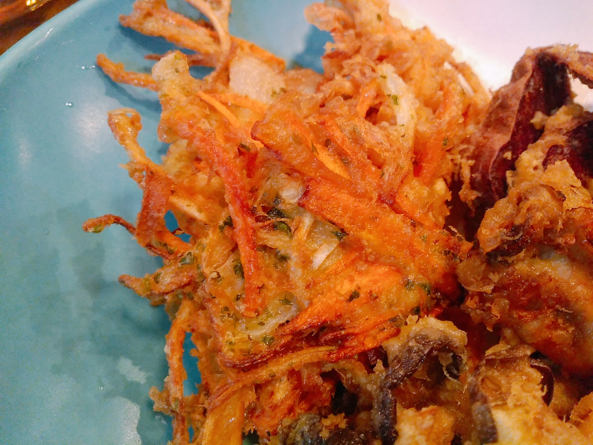 あまーい!新玉ねぎとにんじんのかき揚げ☆