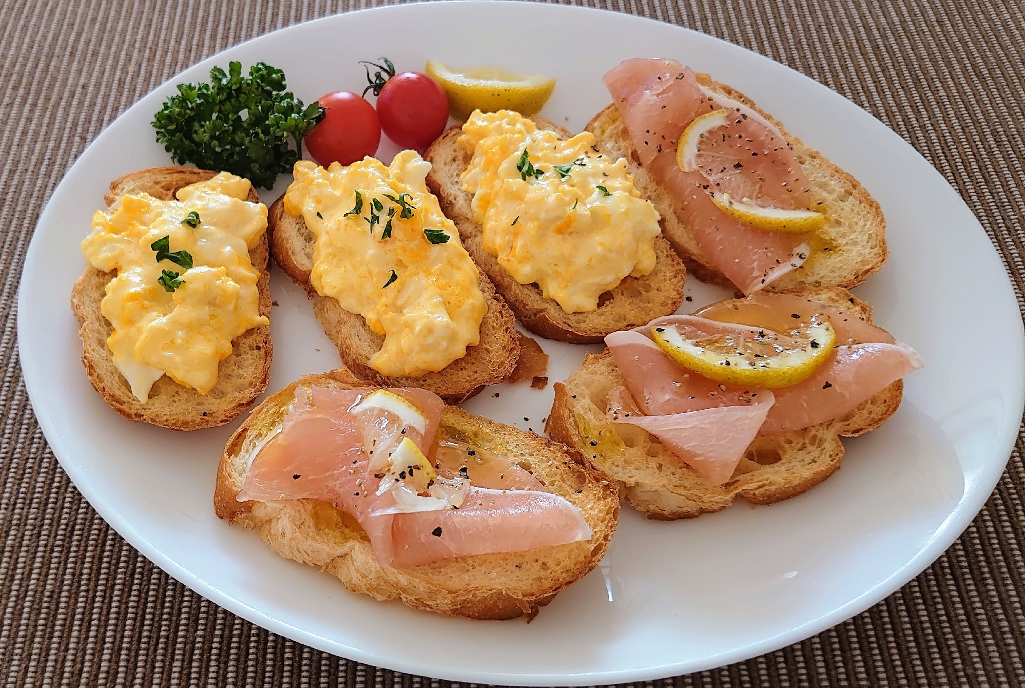 正月明けのおつまみ 簡単! 2種類のブルスケッタ