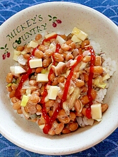 納豆の食べ方-ケチャップ＆香味チーズ♪