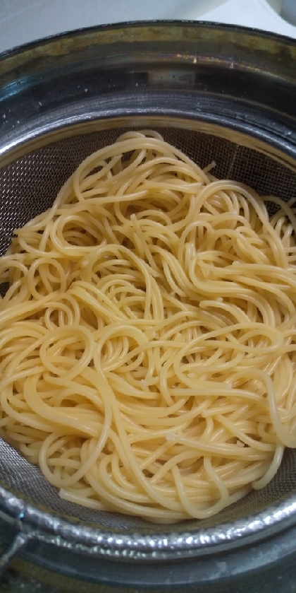 茹でたスパゲッティの保存方法