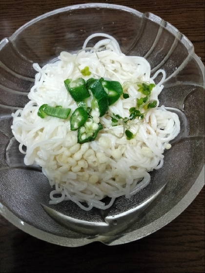 オクラ＊大葉の素麺