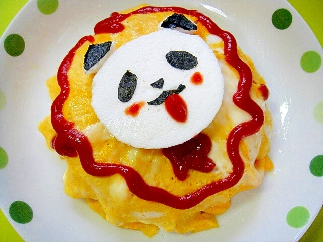 お買いものパンダdeキャベツ入りオムライス レシピ・作り方 by mint