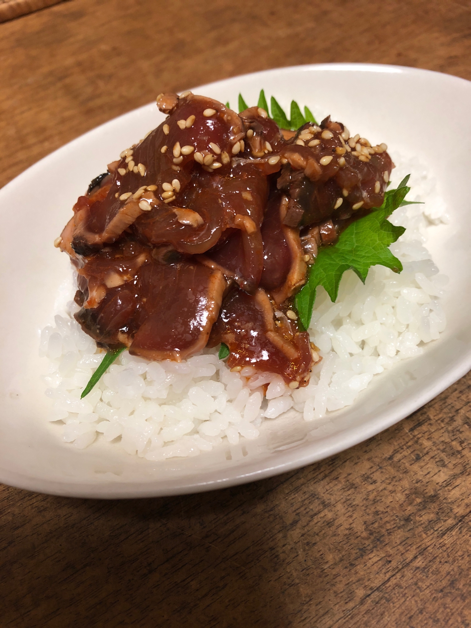 カツオの中華和え丼