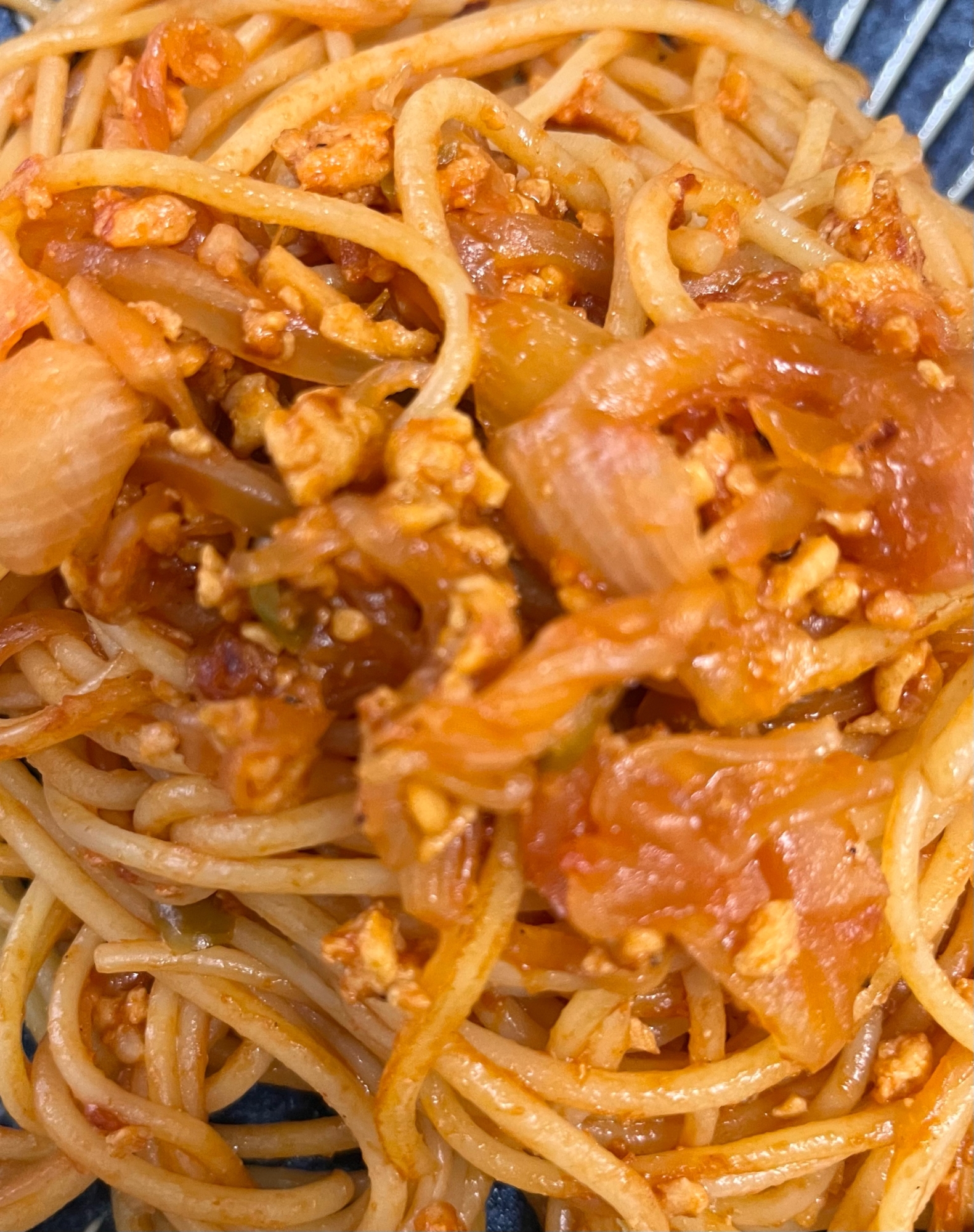 絶品☆鶏ひき肉でナポリタン!