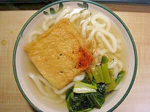 野沢菜きつねうどん