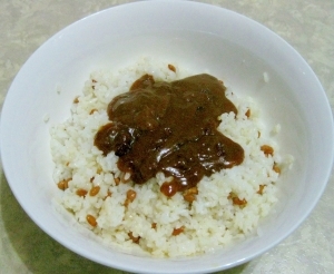 納豆混ぜご飯＋カレー