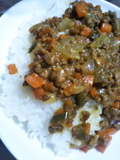 ひき肉ドライカレー