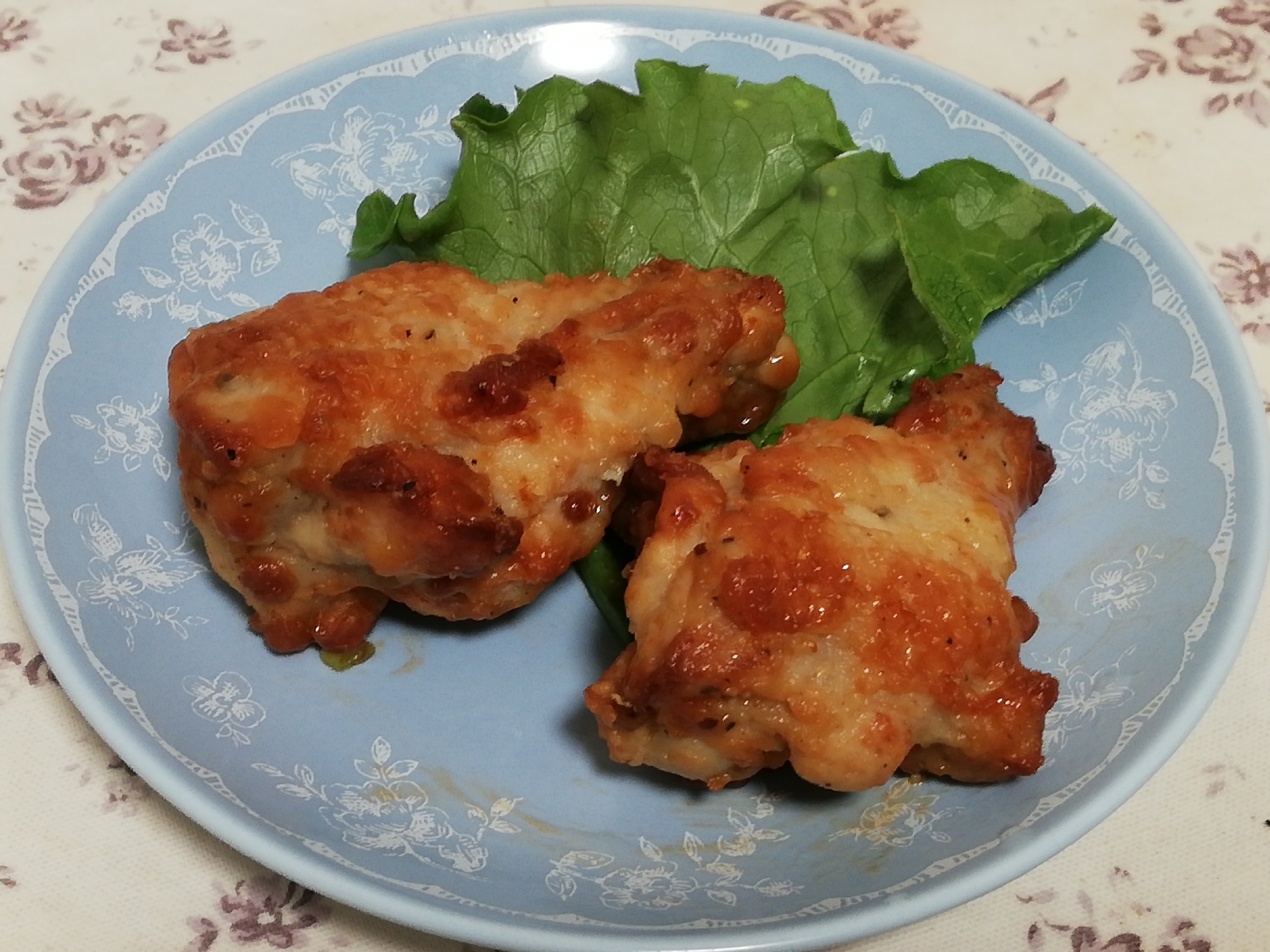 手羽元で簡単♪トースターでヘルシーあぶり焼きチキン