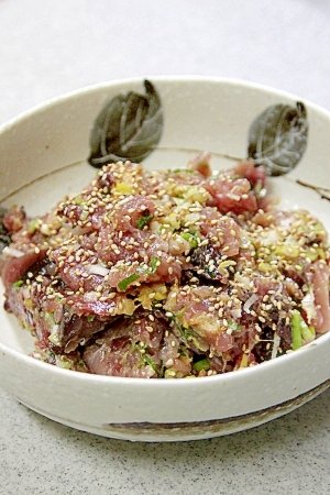 さっぱりと 梅なめろう レシピ 作り方 By ひで 楽天レシピ