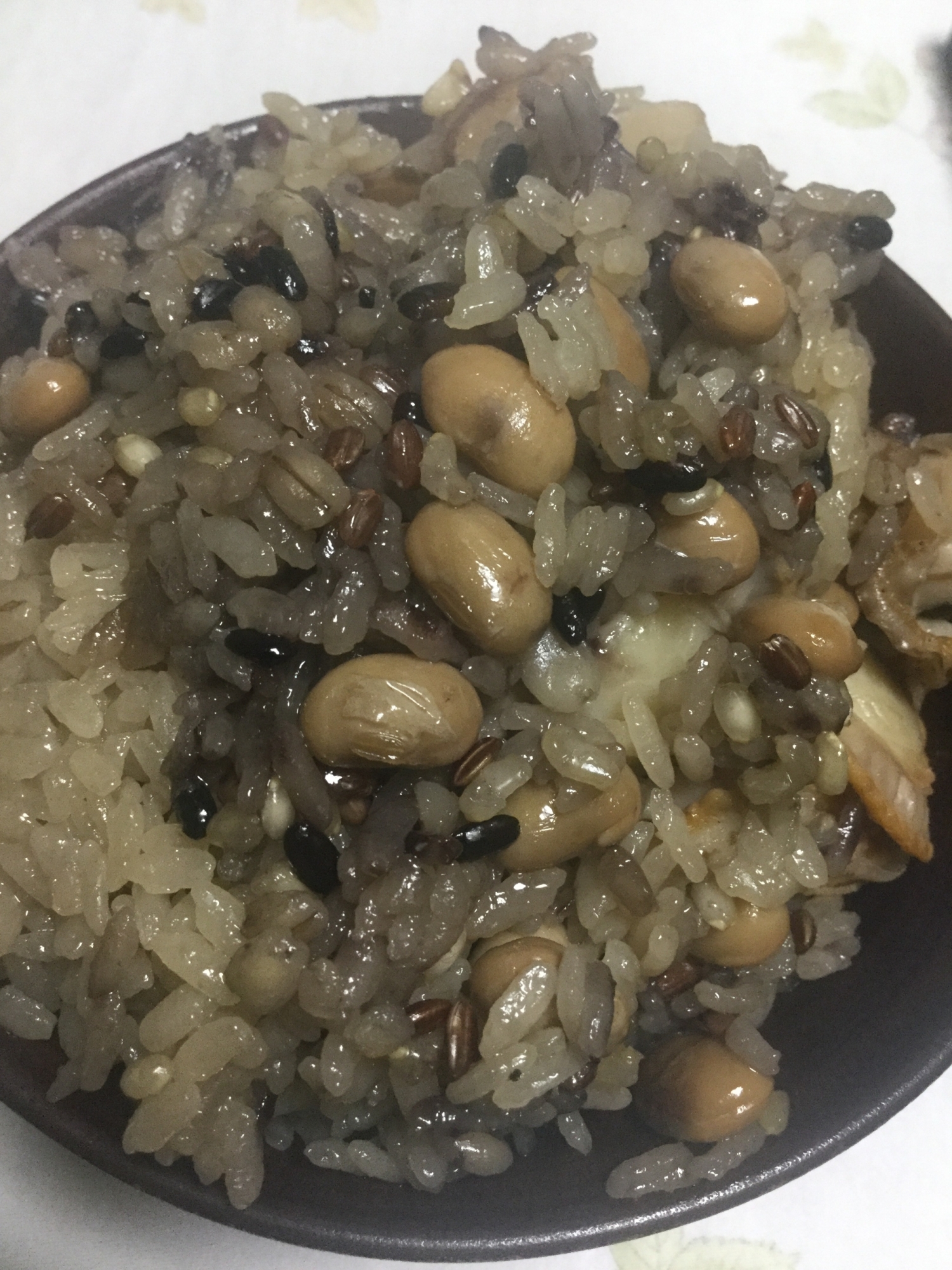 大豆とホタテの炊き込みご飯