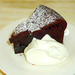 ブラックチョコでちょっと大人なガトーショコラ♪