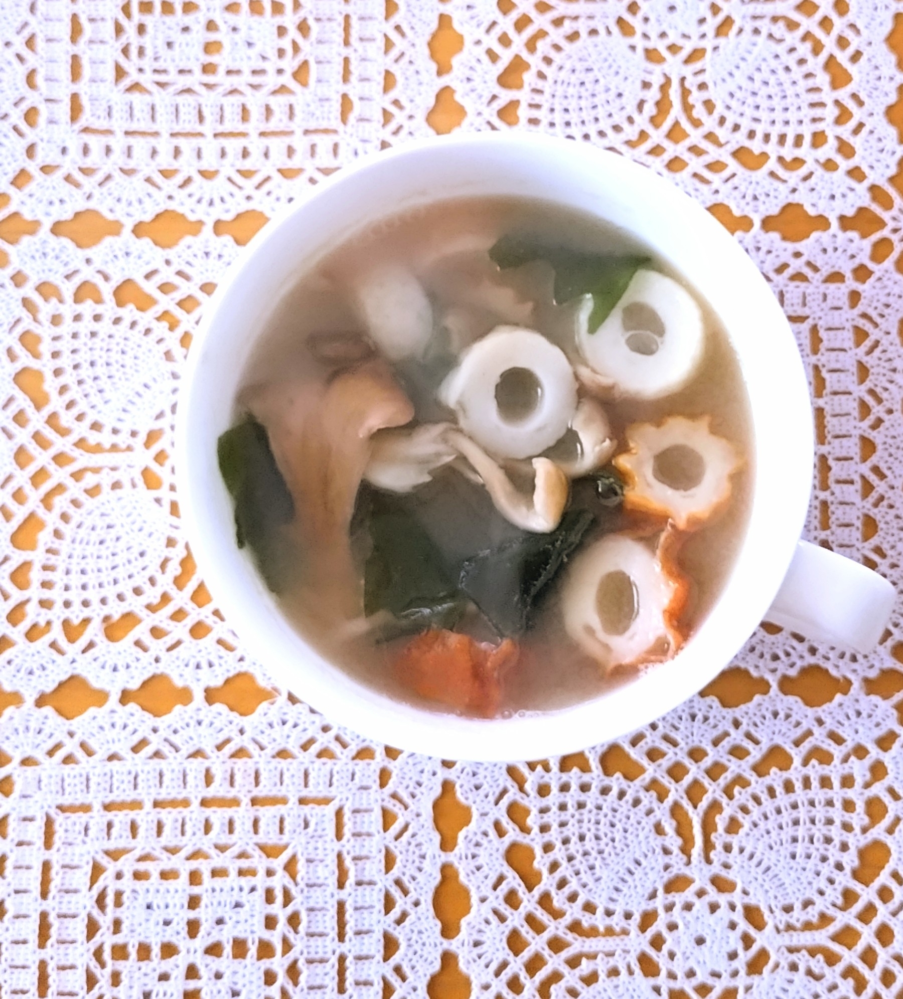 ちくわと舞茸のお味噌汁☆