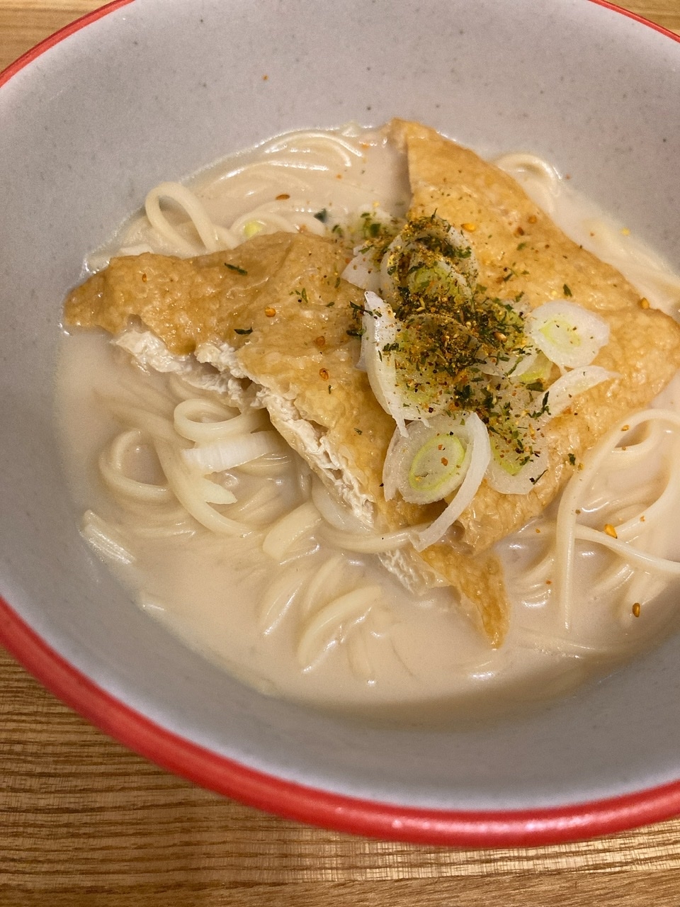 ぽかぽか♡ミルクきつねうどん