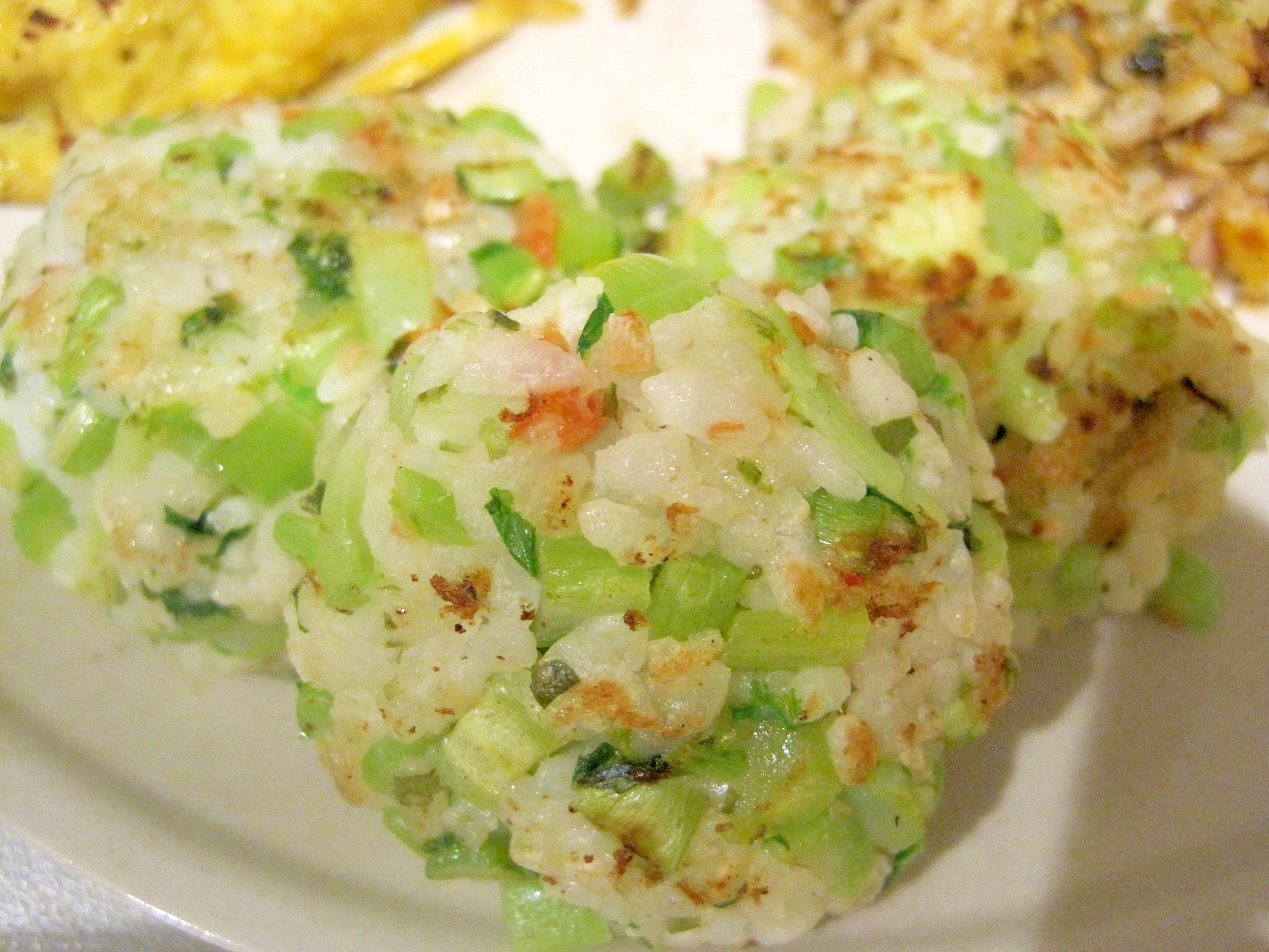 大根葉とご飯のチーズお焼き