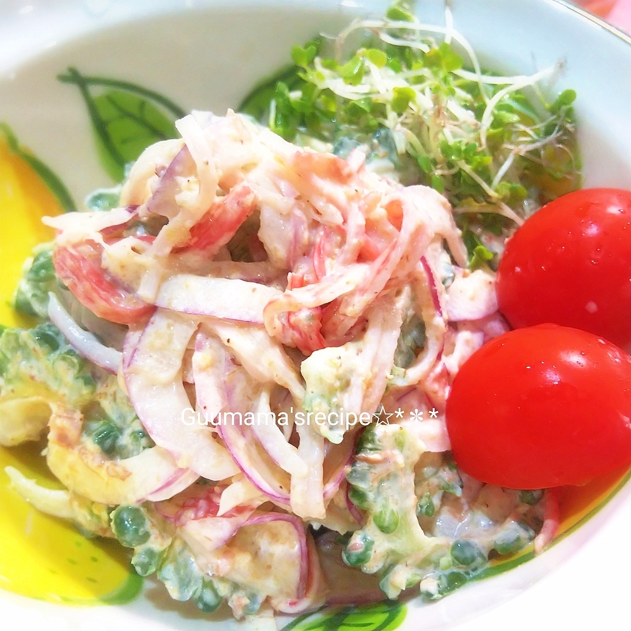 苦くない♡ゴーヤとカニカマのカラフルサラダ