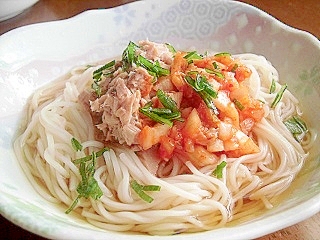ツナキムチそうめん