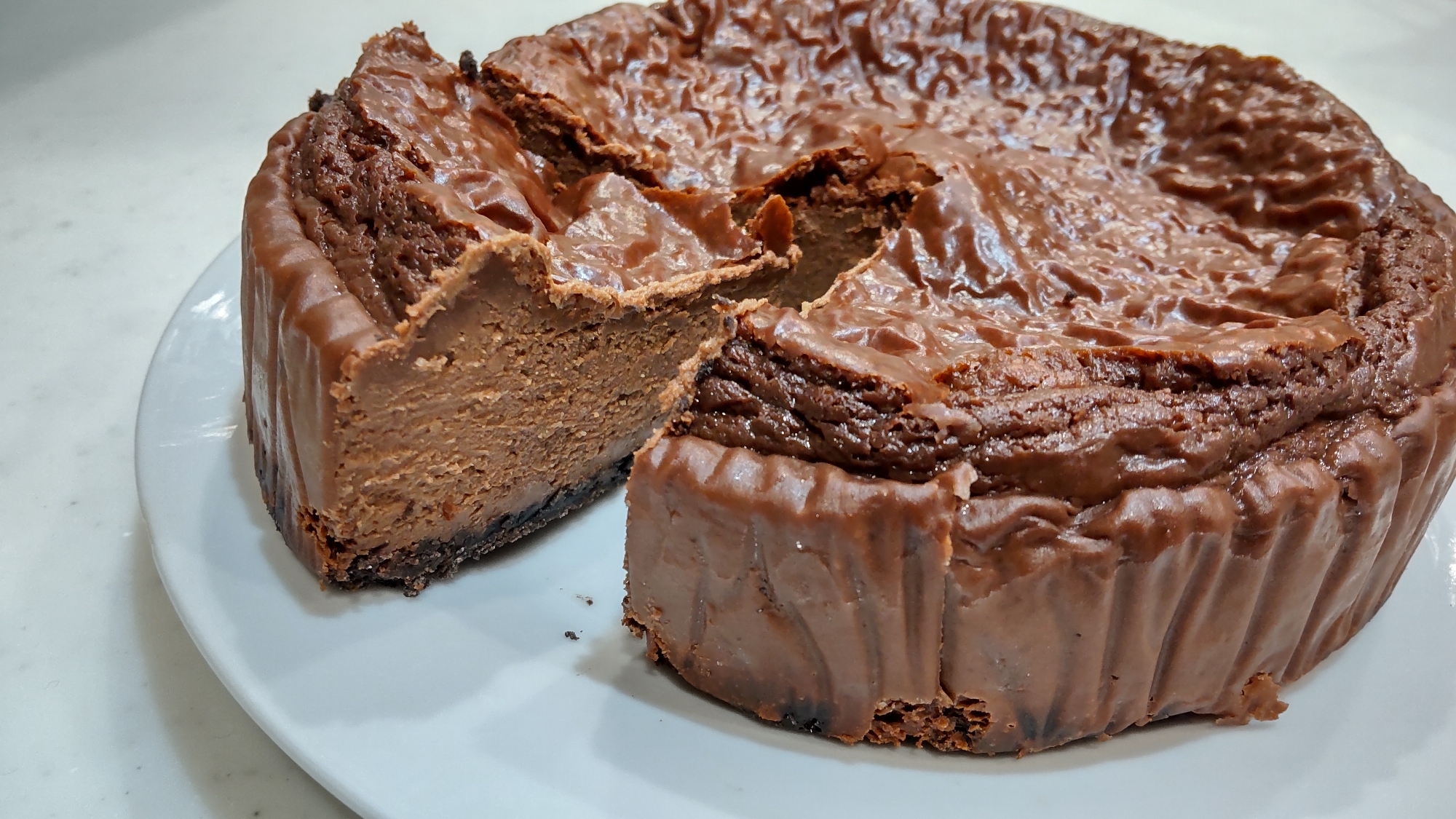 甘さ控えめチョコレートチーズケーキ