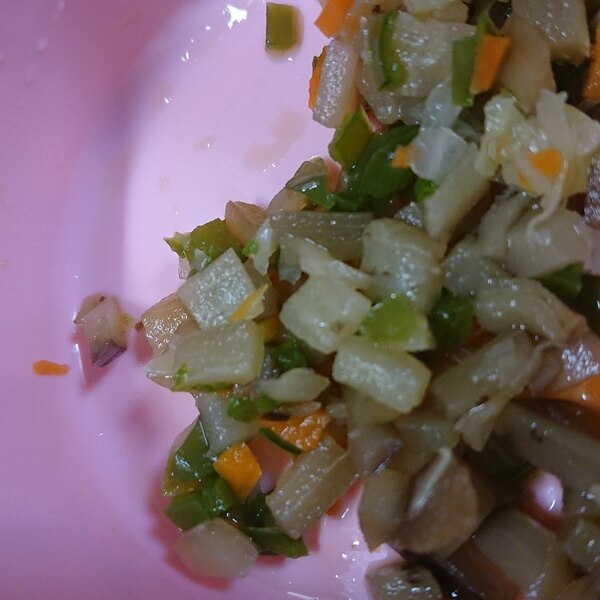 離乳食完了期 キャベツとなすの味噌炒め レシピ 作り方 By ぱちくりさん 楽天レシピ 離乳食完了期 キャベツとなすの味噌炒め レシピ 作り方 By ぱちくりさん 楽天レシピ