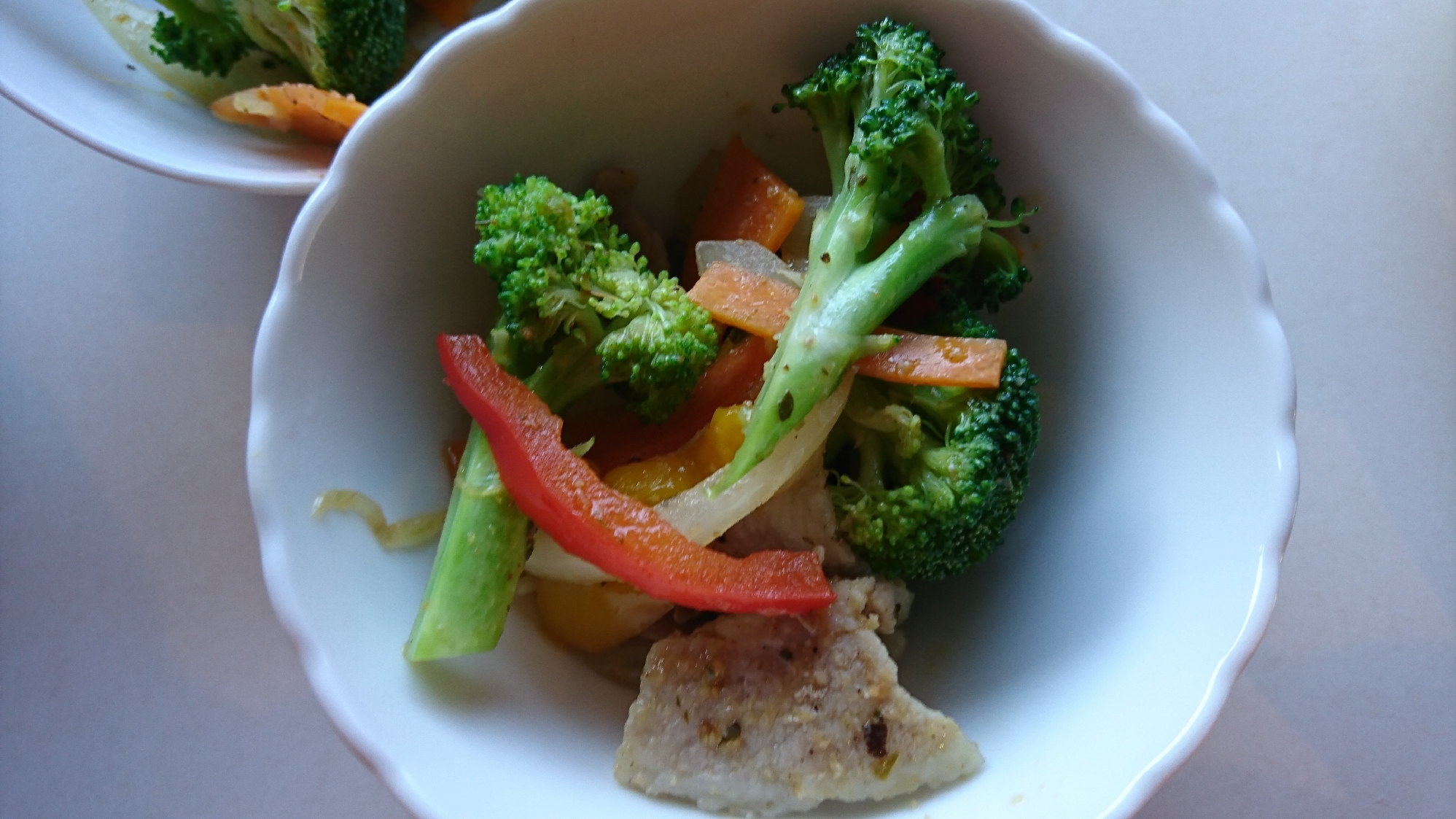 豚バラとブロッコリーのスパイシー炒め