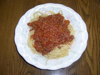 味がビシッと決まる！うちのミートスパゲッティ♪