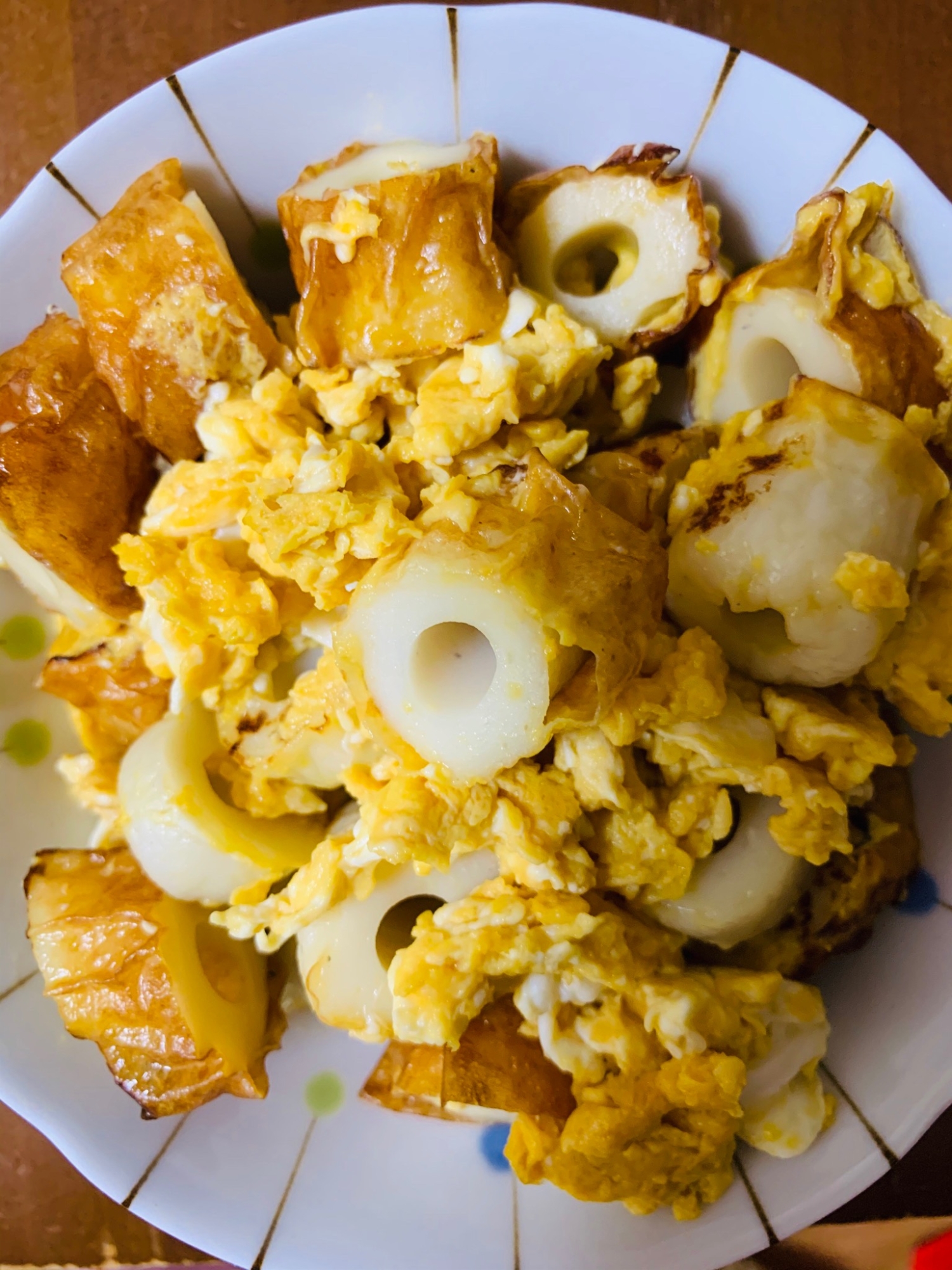 手抜きご飯 ちくわの卵炒め