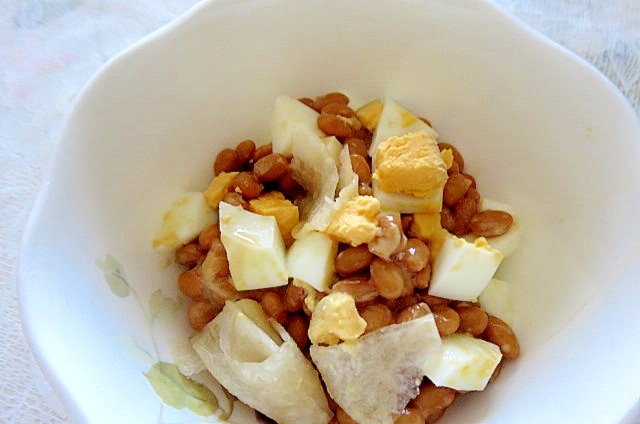 納豆と大根の卵サラダ