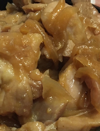 鶏むね肉と新玉ねぎの甘辛炒め
