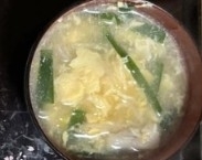 ニラ卵のスープ