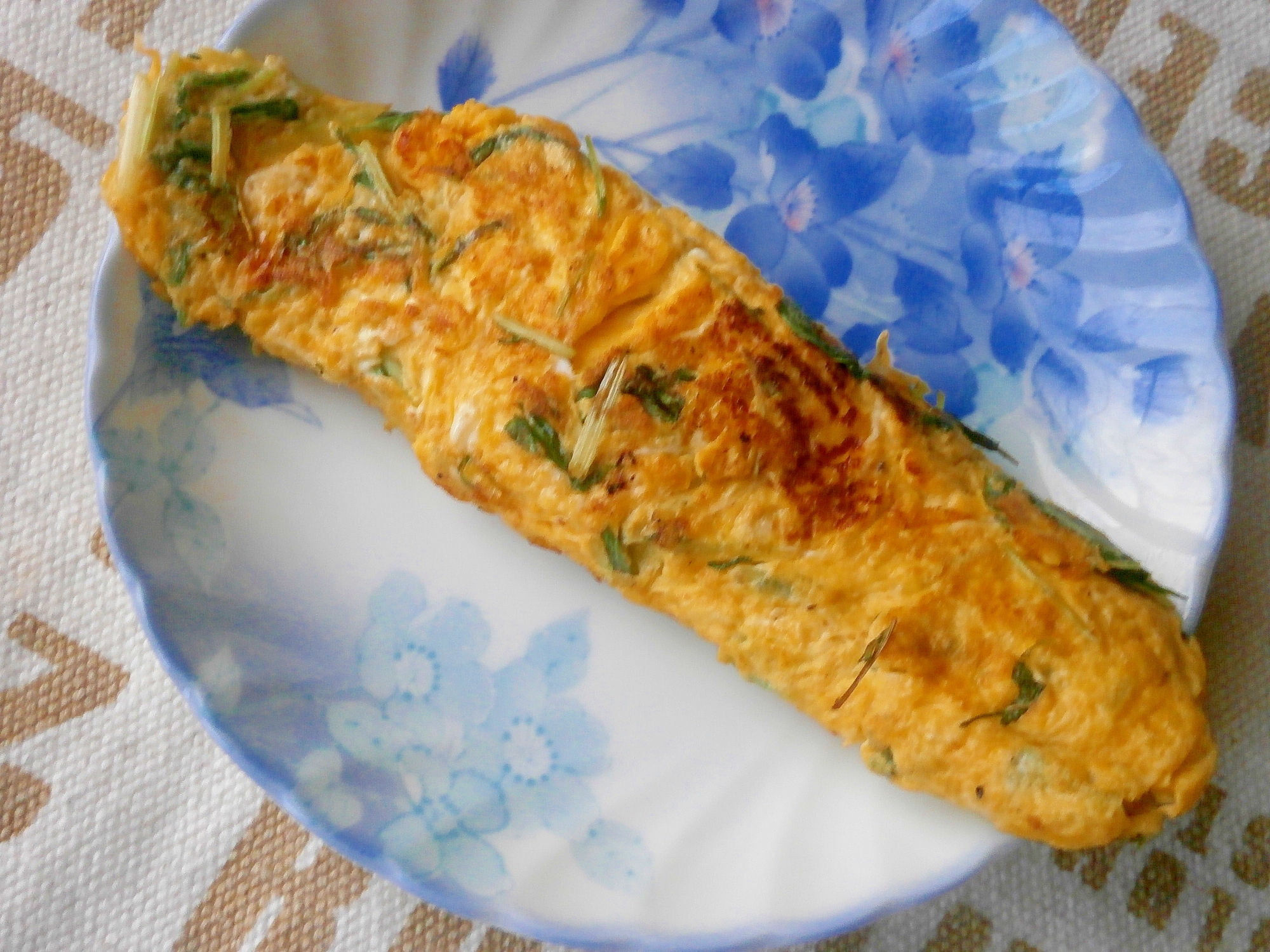 ツナマヨと水菜のオムレツ