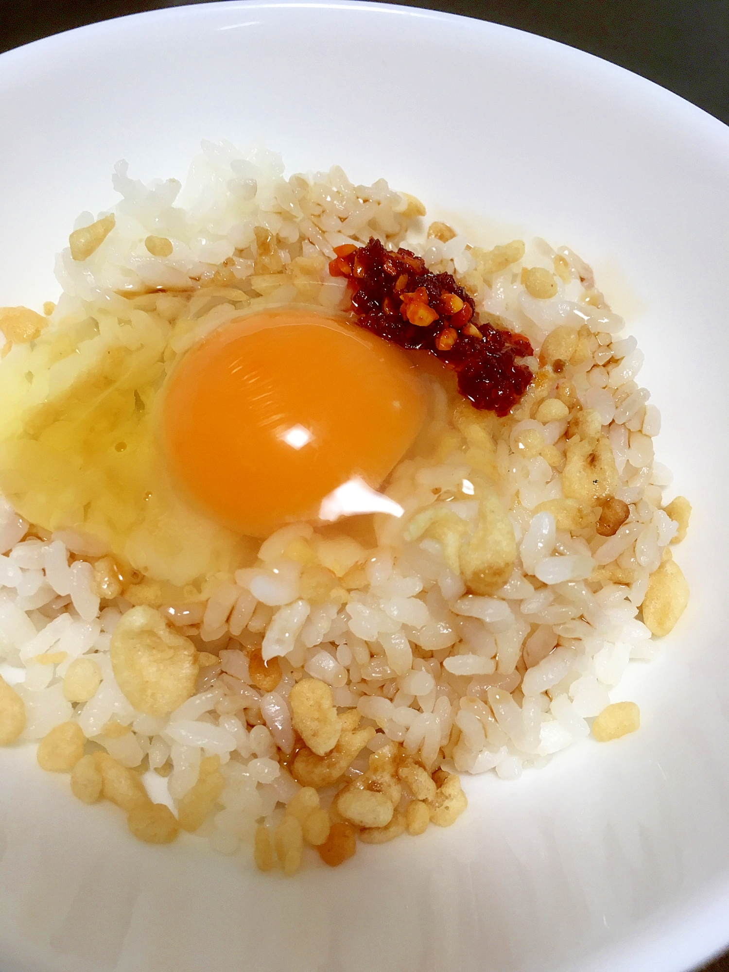食べるラー油のさくさく卵かけご飯
