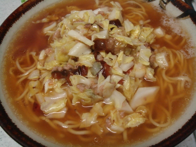 そぼろ醤油ラーメン