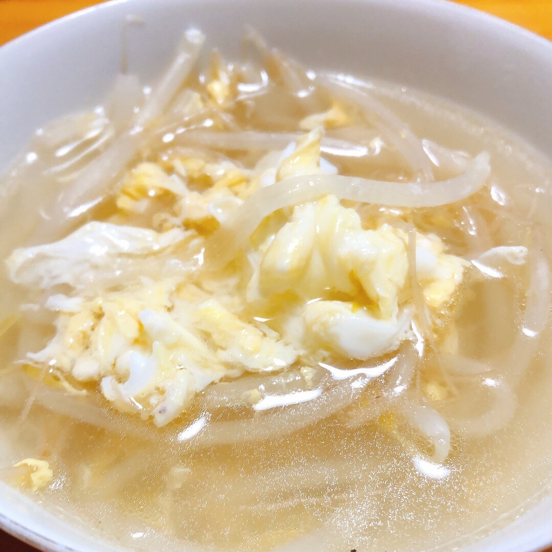もやしの玉子スープ
