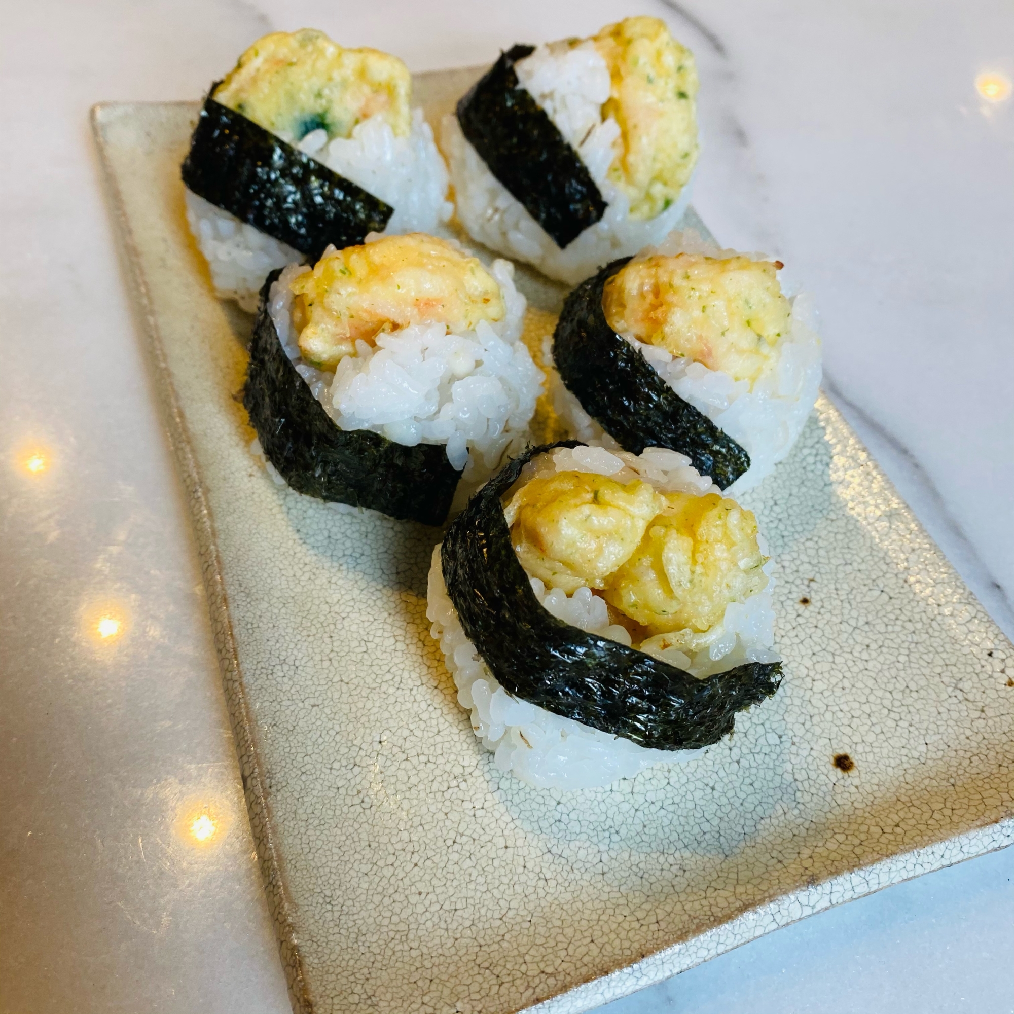 主夫がつくる名古屋名物の塩味天むす　お弁当にも